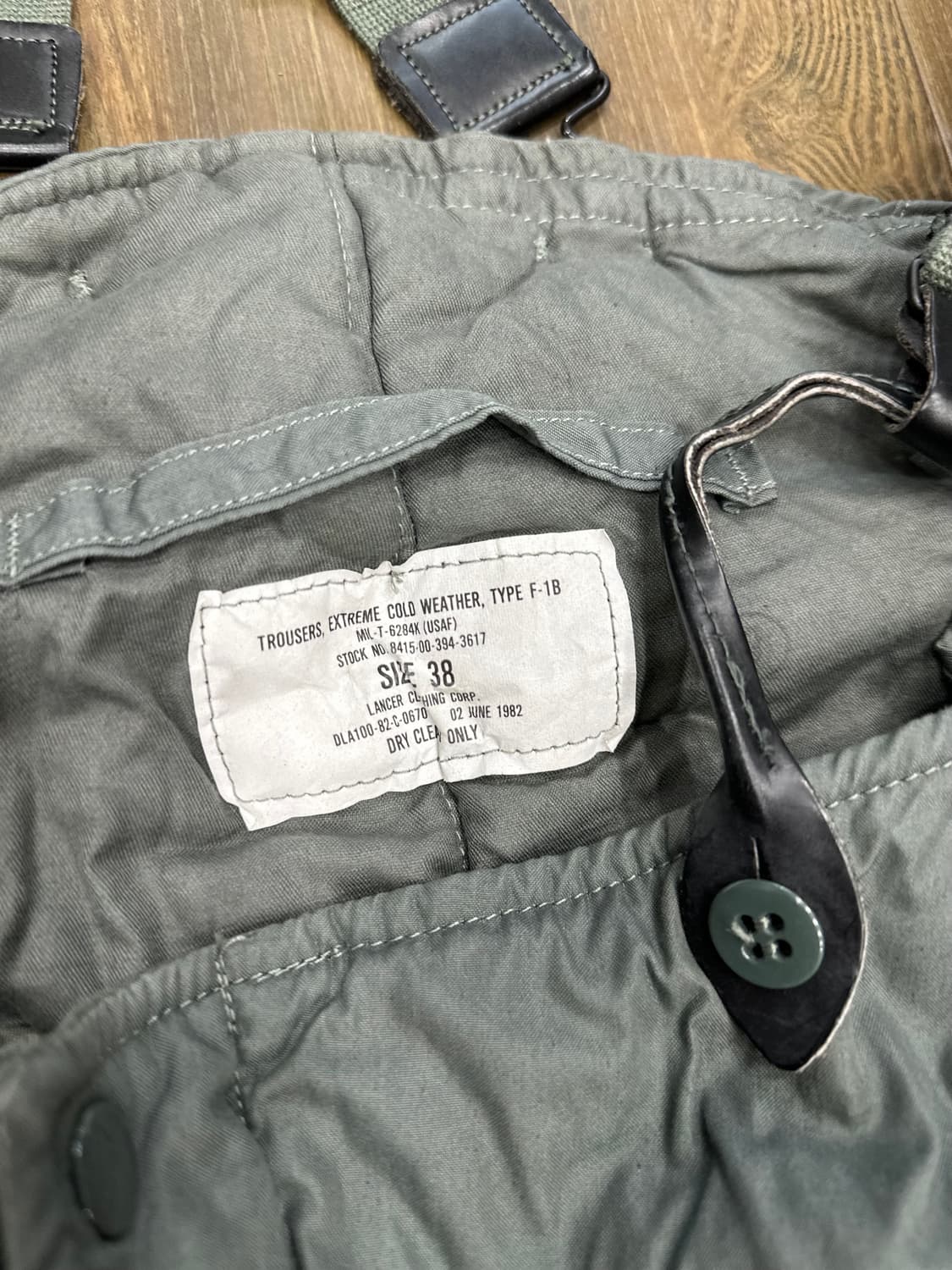 80s 미오리지날 공군 F1B 방한바지 38사이즈 상품이미지2