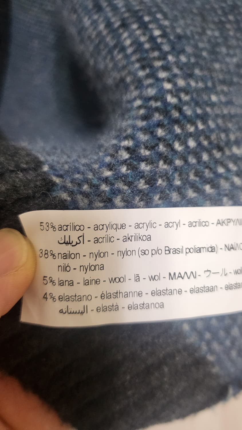 자라 남성 블루 체크 긴디건 상품이미지4