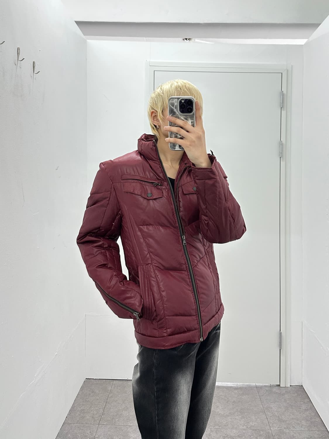 A.V.V Homme dark burgundy padded jacket 상품이미지3