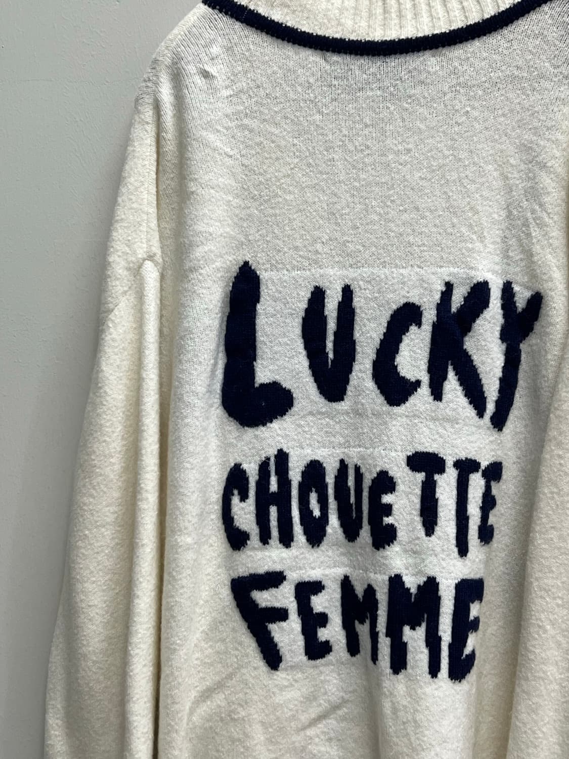 럭키슈에뜨 가디건 아이보리/네이비 상품이미지6