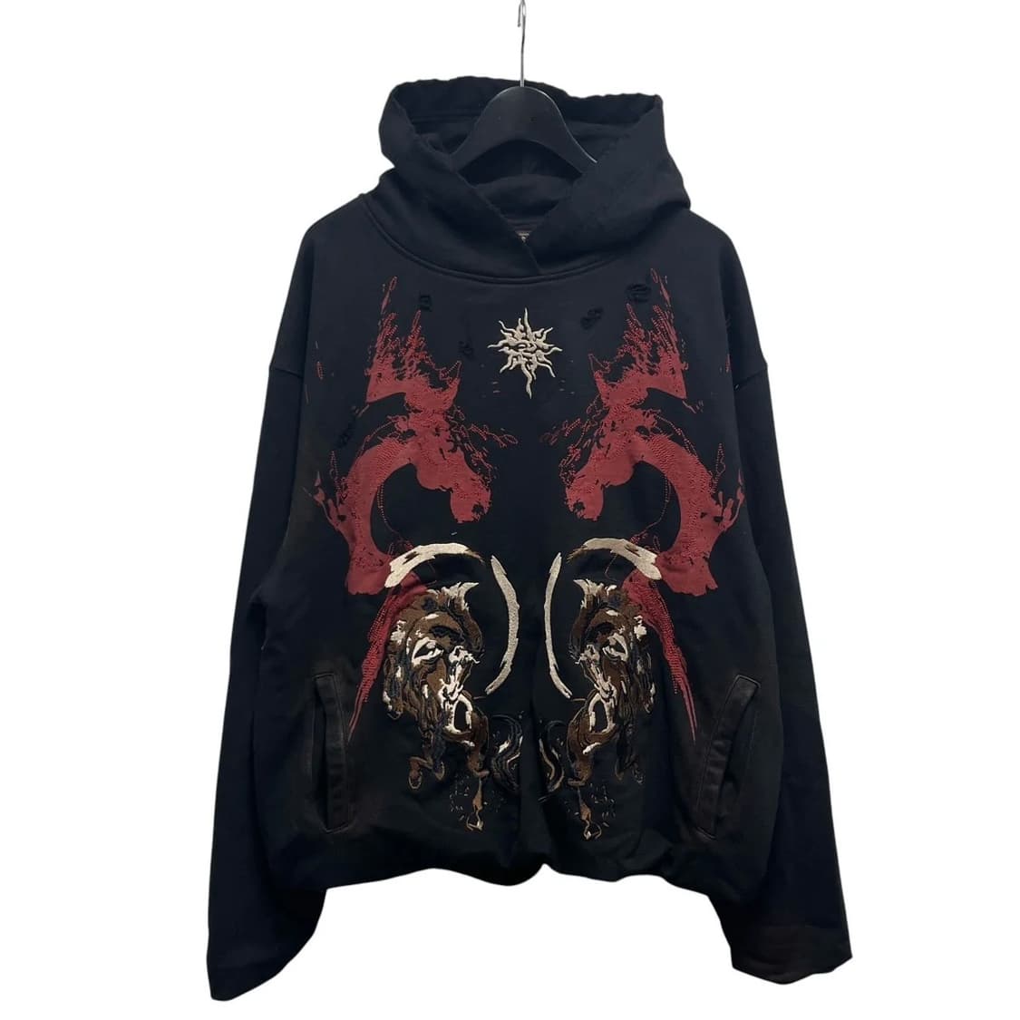 personsoul WHORSE PRINT & SUN TOTEM HOOD 상품이미지1
