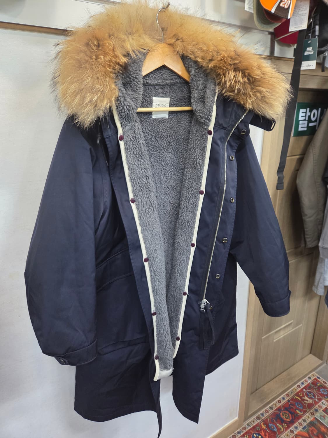 스튜디오톰보이 라쿤퍼 야상자켓 프리 상품이미지6