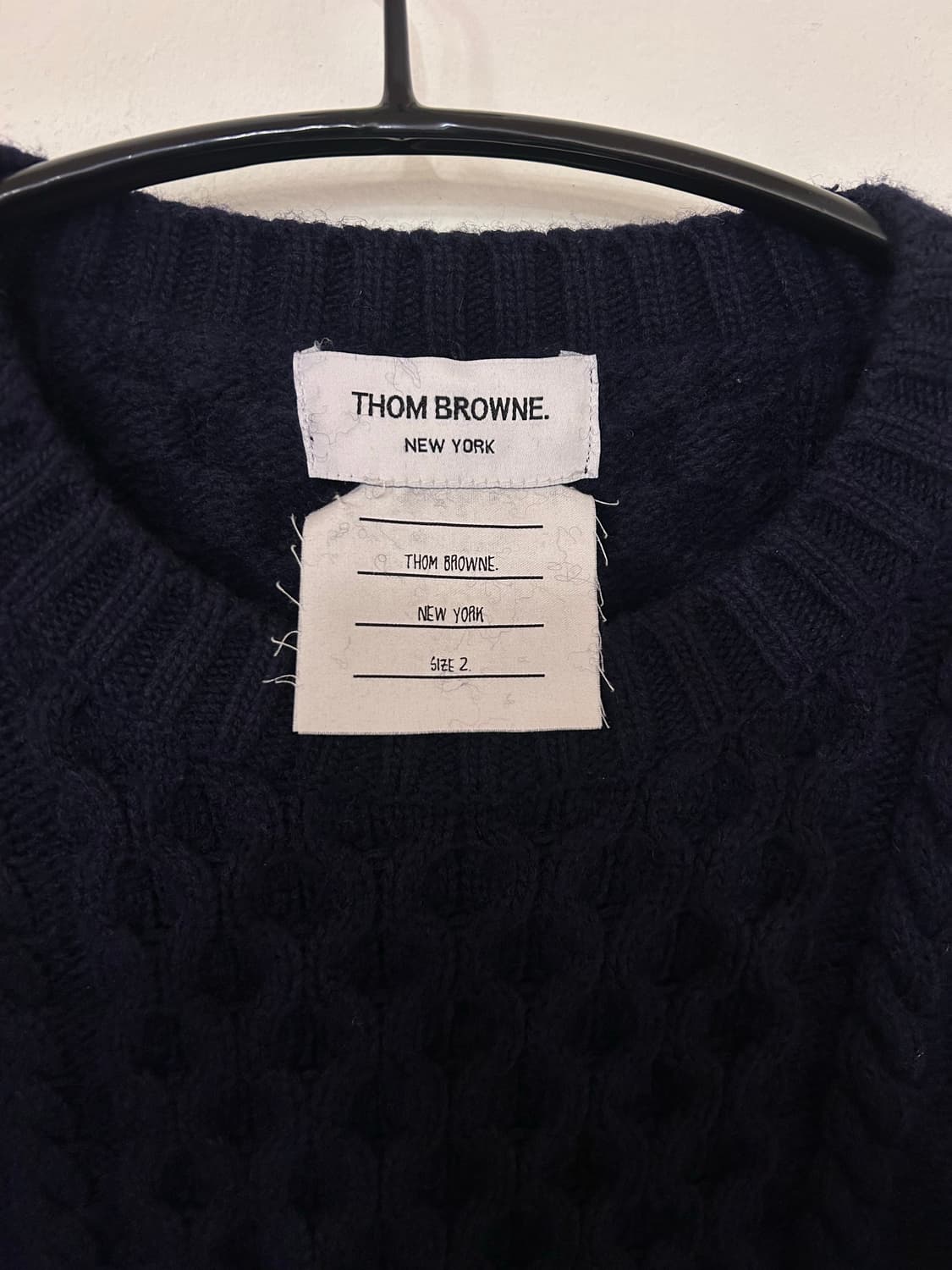 (정품) 톰브라운 네이비 케이블 니트 2사이즈 상품이미지2