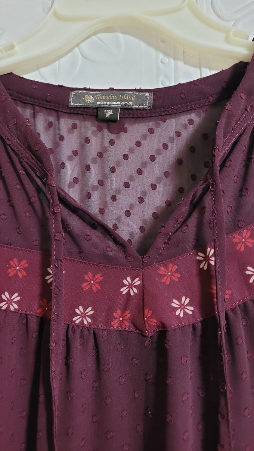 써스데이아일랜드 쉬폰 롱 원피스  상품이미지2