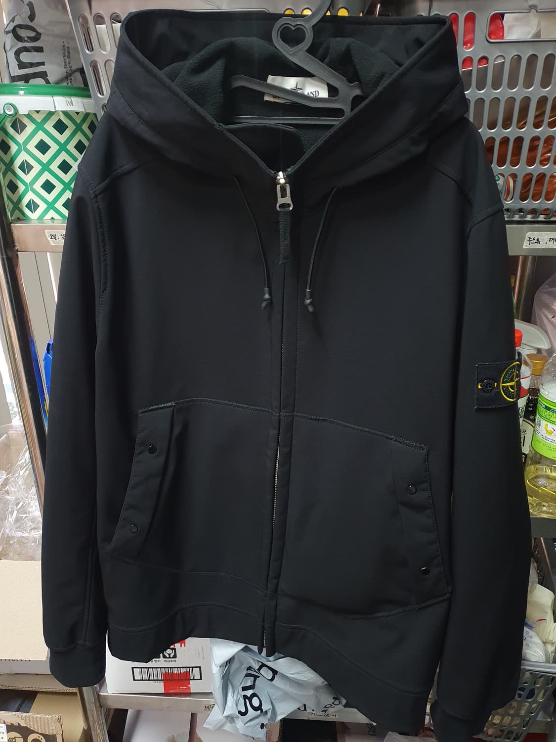 스톤아일랜드 소프트쉘 후드 집업자켓XL 상품이미지1