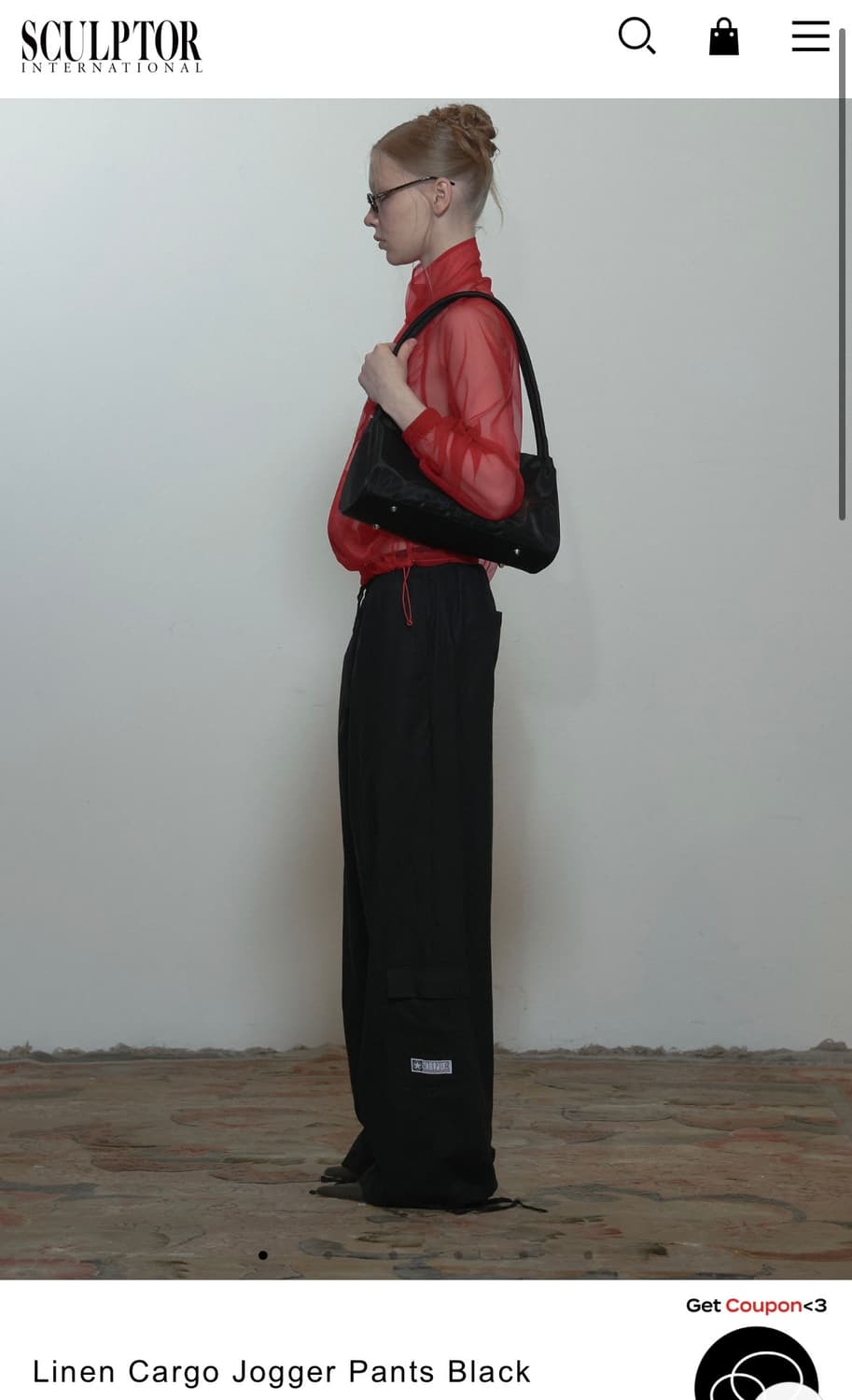스컬프터 린넨 카고 조거팬츠 바지 S 상품이미지3