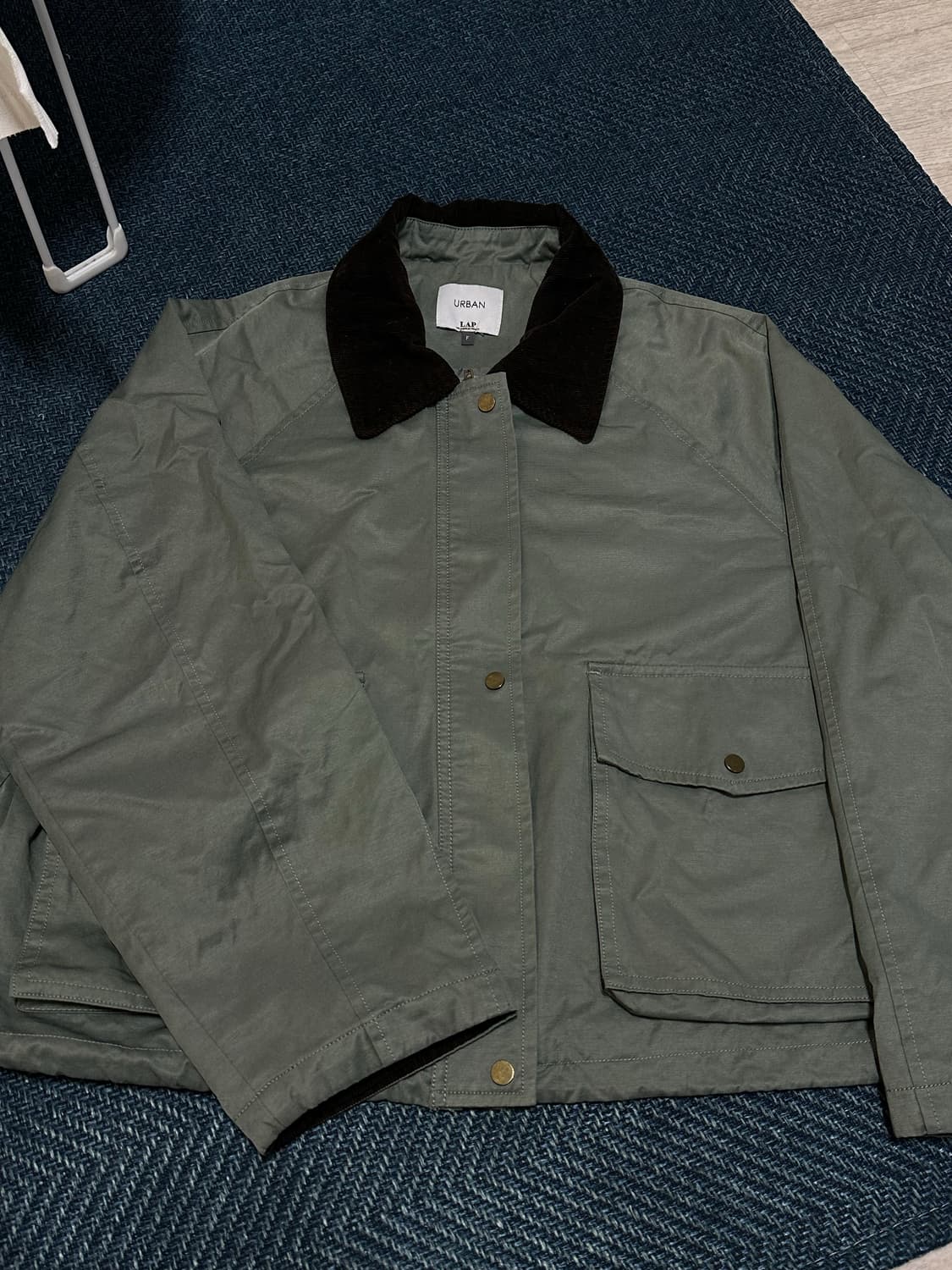 LAP 코듀로이 배색 카라 오버핏 점퍼 상품이미지1