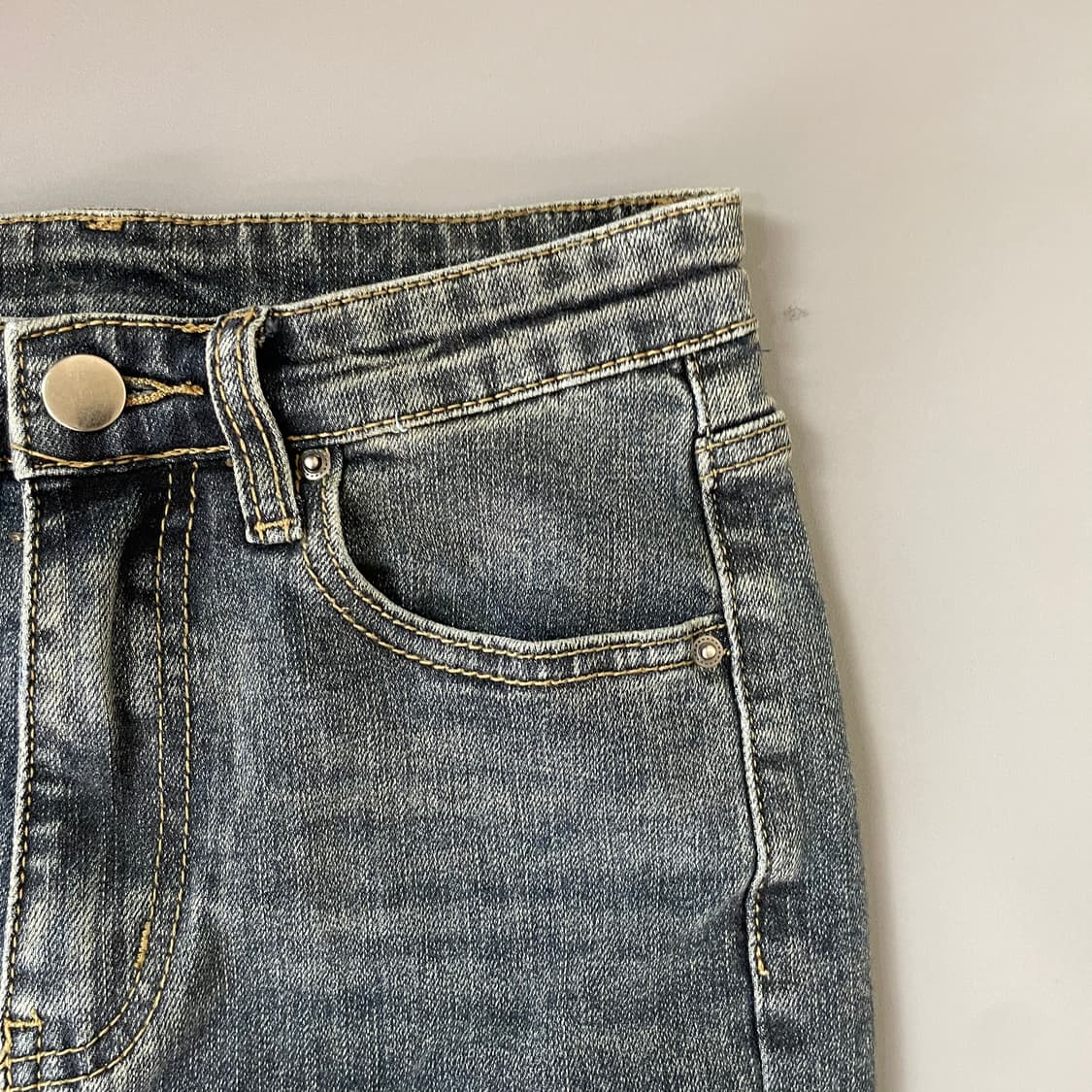 빈티지 워싱 중청 부츠컷 XS 상품이미지3