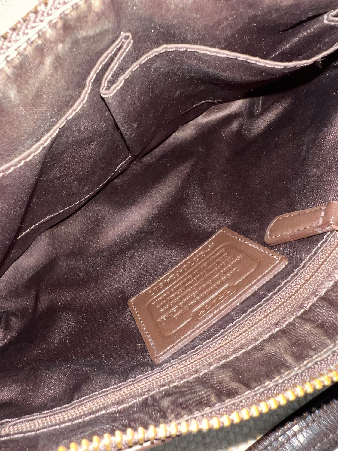 코치 브라운 레더 숄더백 상품이미지6