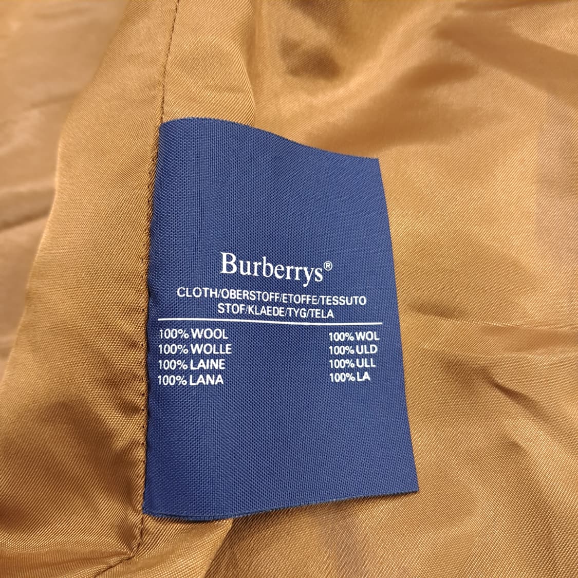 CN699 M 버버리 카멜브라운 이태리 울 퍼 카라 코트 상품이미지6