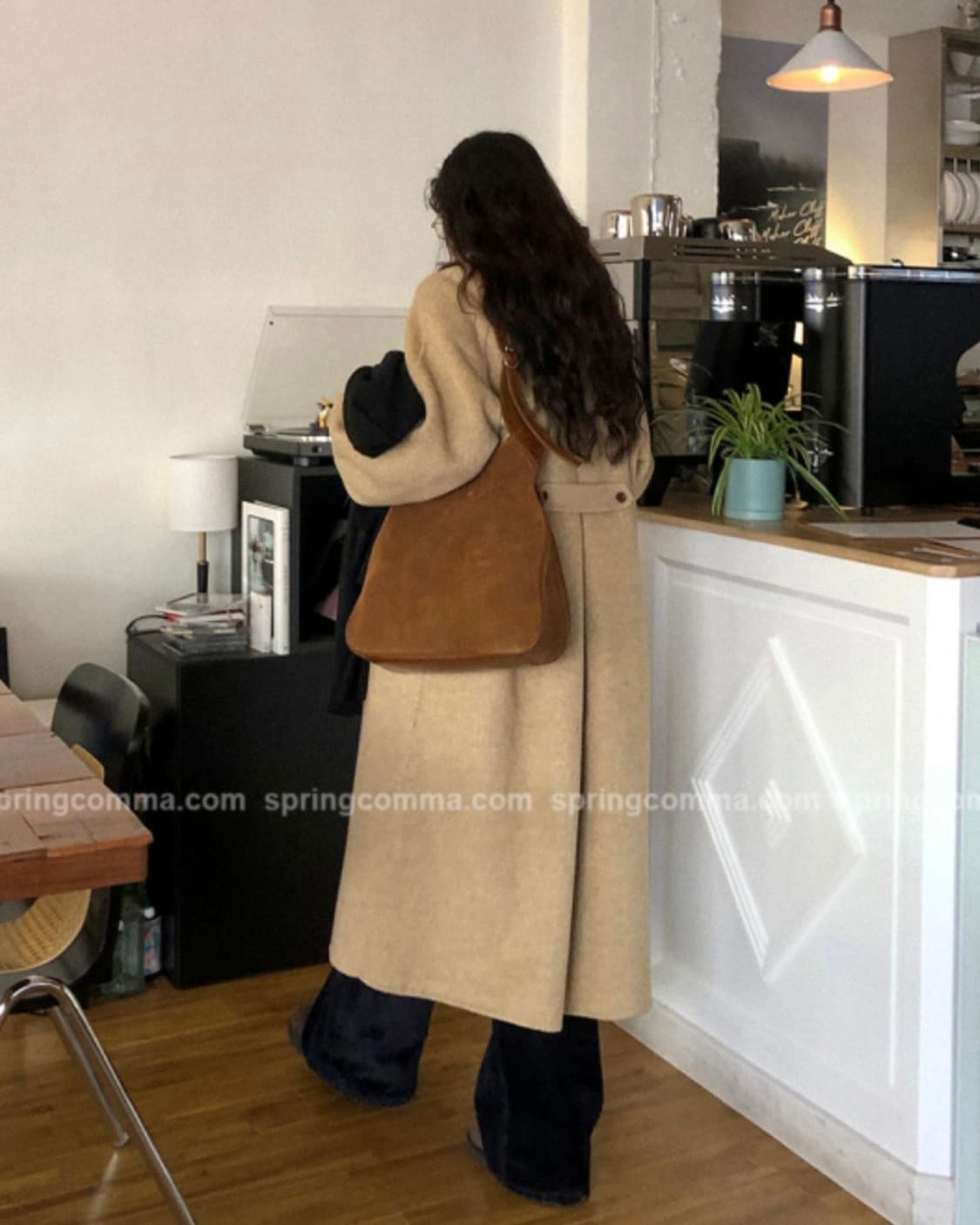 스프링콤마 퍼블릭 울핸드메이드코트(울100%)_베이지 상품이미지5