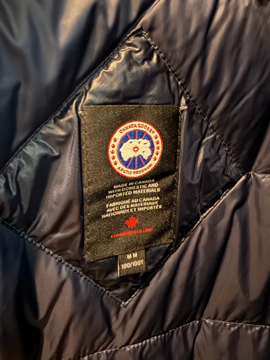 캐나다구스 네이비 경량패딩 M(100) 싸게 판매 상품이미지5