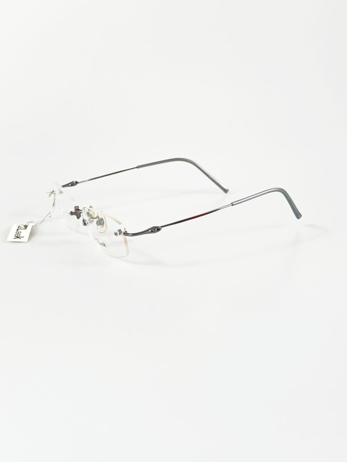 EYELOOK 무테 스퀘어 메탈 프레임 빈티지 안경 상품이미지3