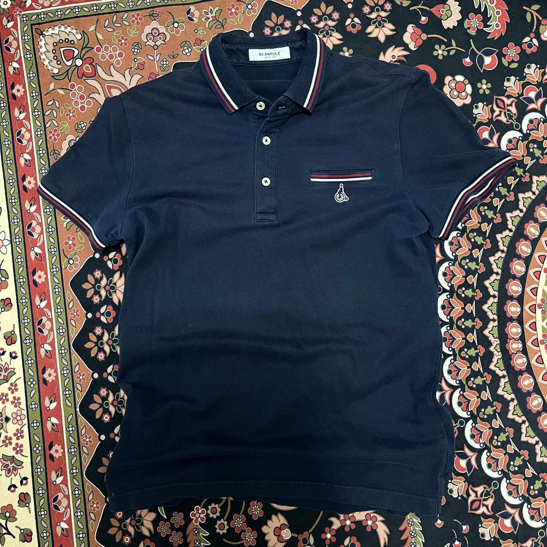 빈폴 자수로고 반팔 카라티 L/100 상품이미지1