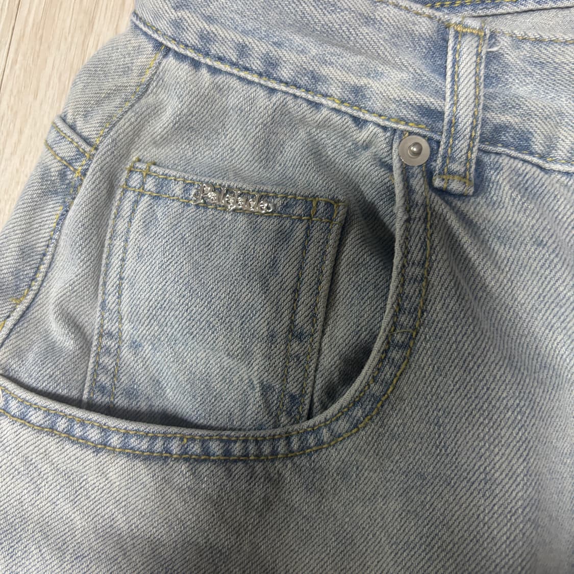 페일제이드 로우라이즈 와이드 데님 빈티지 애쉬 S 상품이미지9