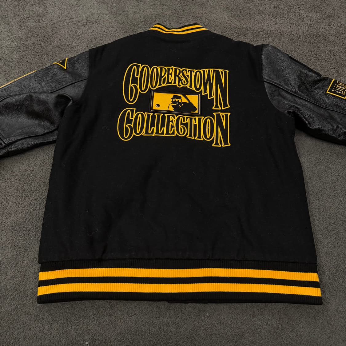 [정품/L] 뉴에라 MLB 쿠퍼스타운 레더 스타디움 바시티 자켓 상품이미지4