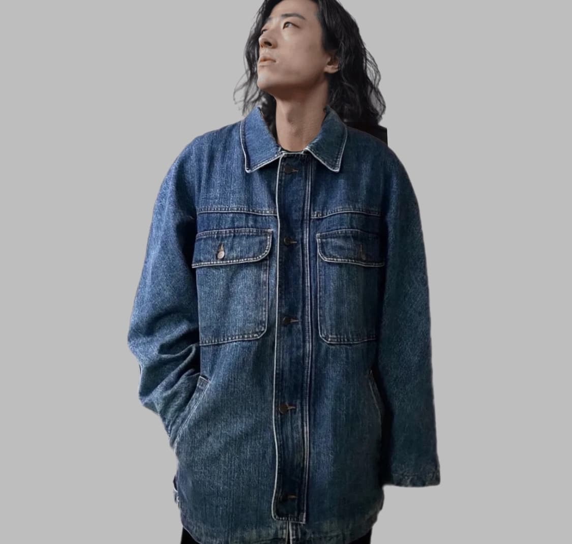 (105) 베네통 안감 양털 데님코트 상품이미지1