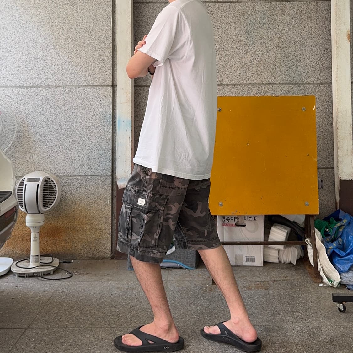 리바이스 카모 패턴 카고 숏팬츠 상품이미지1