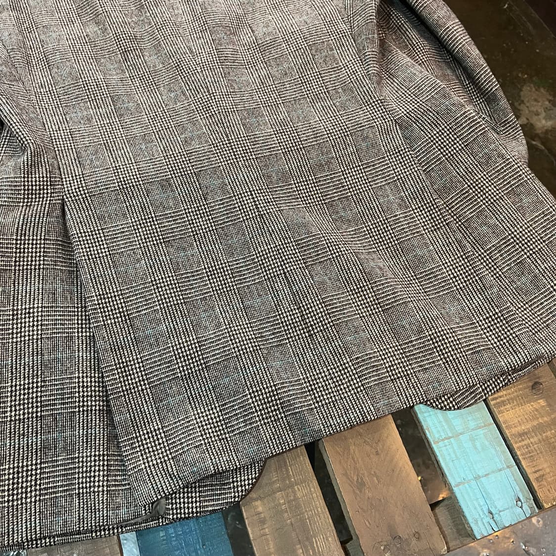 80~90s US 메이드 폴로 랄프로렌 체크 울 블레이저 상품이미지8