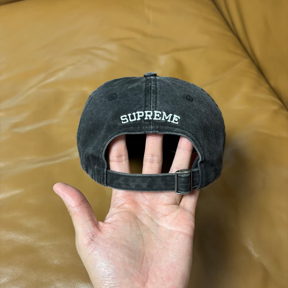 Supreme 슈프림 23fw 피그먼트 블랙 S로고 6패널 볼캡 모자 상품이미지7
