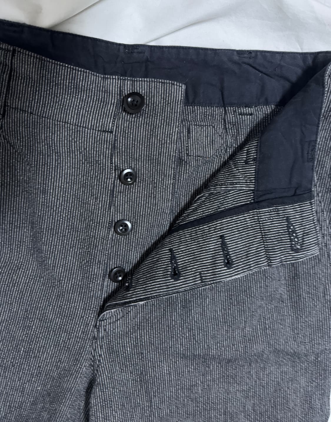 마가렛호웰 mhl신치백 핀 스트라이프 코튼 린넨 팬츠 워크웨어 밀리터리 상품이미지4