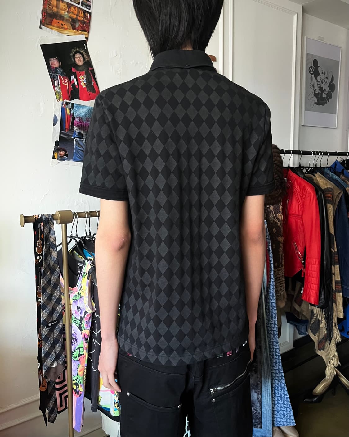 EDWIN Vintage Gothic Argyle 1/2 PK-Shirt 상품이미지3