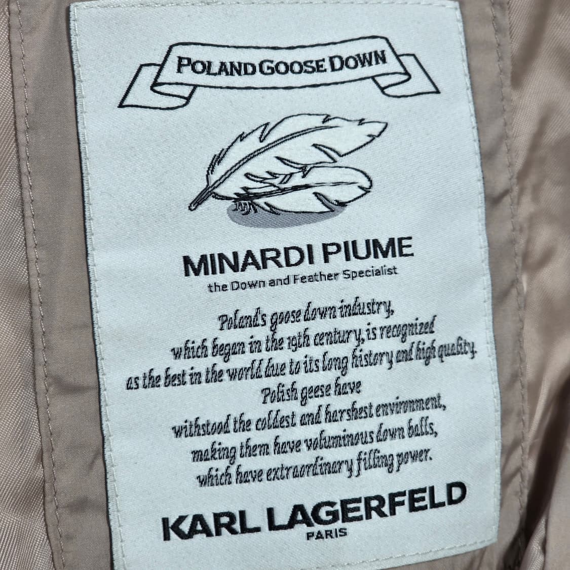 1643 칼라거펠트 폴란드 구스다운 퀼팅 자켓 88(100-165) 베이 상품이미지8