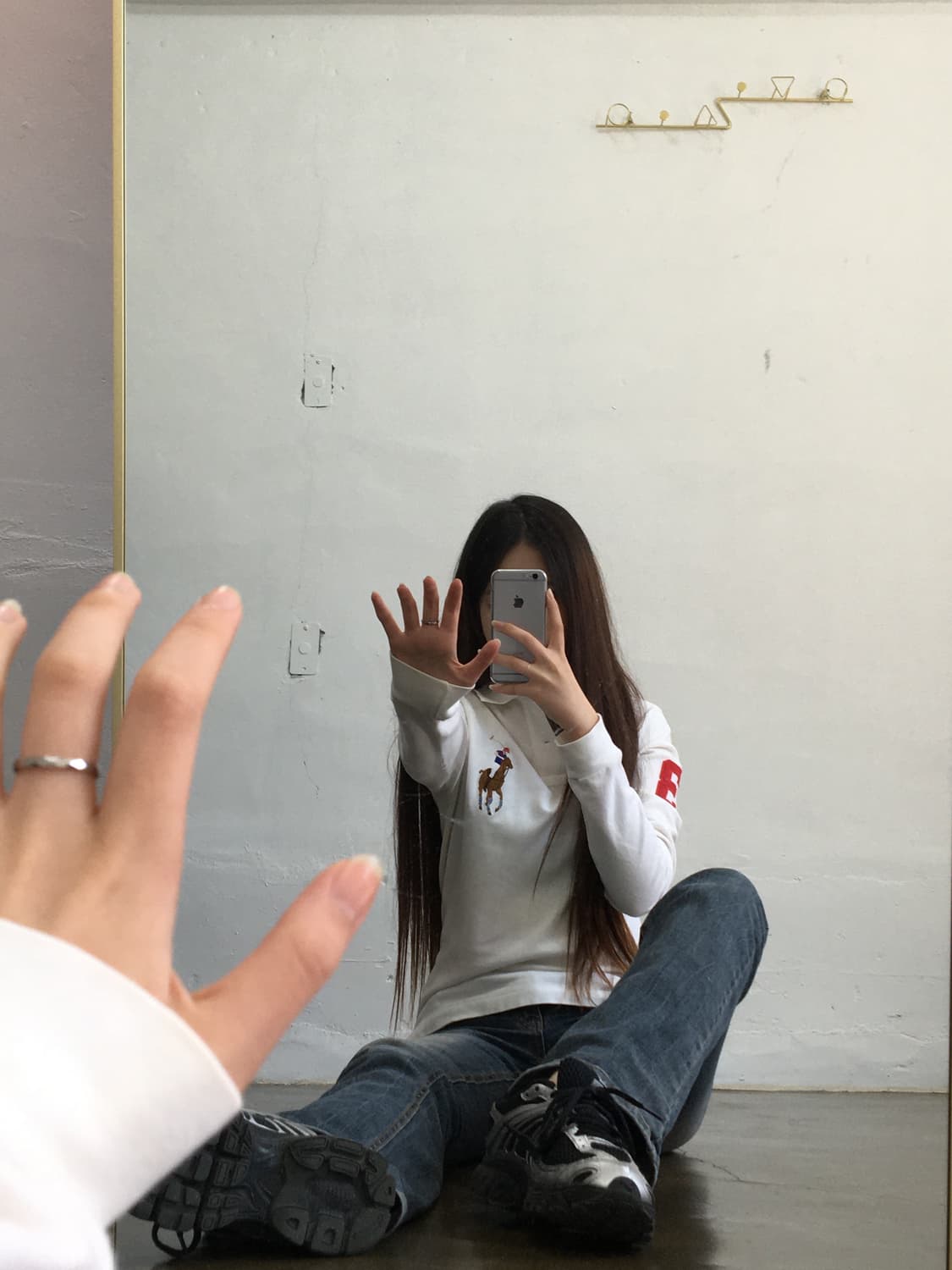 폴로 랄프로렌 빅포니 화이트 티셔츠 (사이즈 S) 상품이미지5