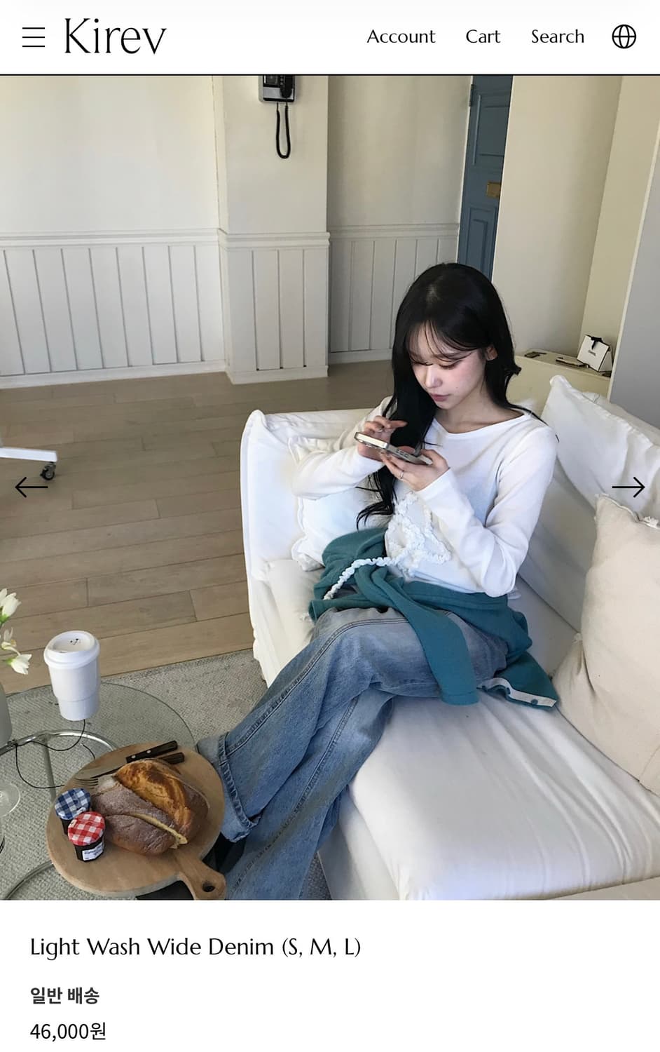 Kirev키레브 와이드데님(원가:46,000원) 상품이미지2