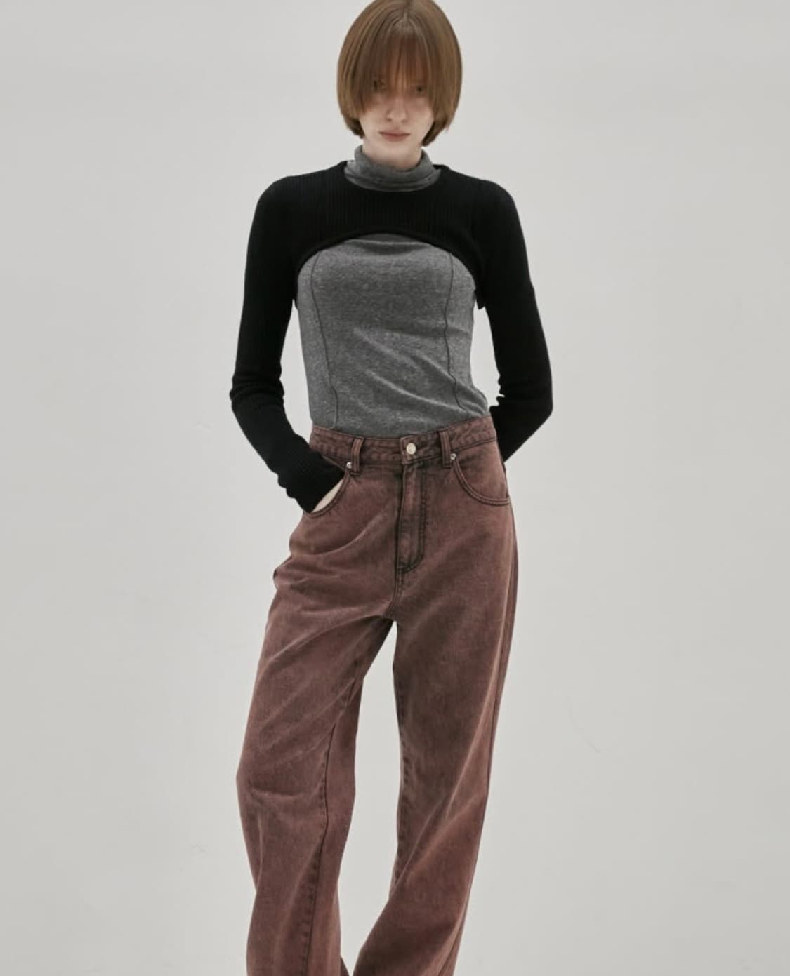 인사일런스 우먼 리브드 볼레로 원피스 상품이미지6