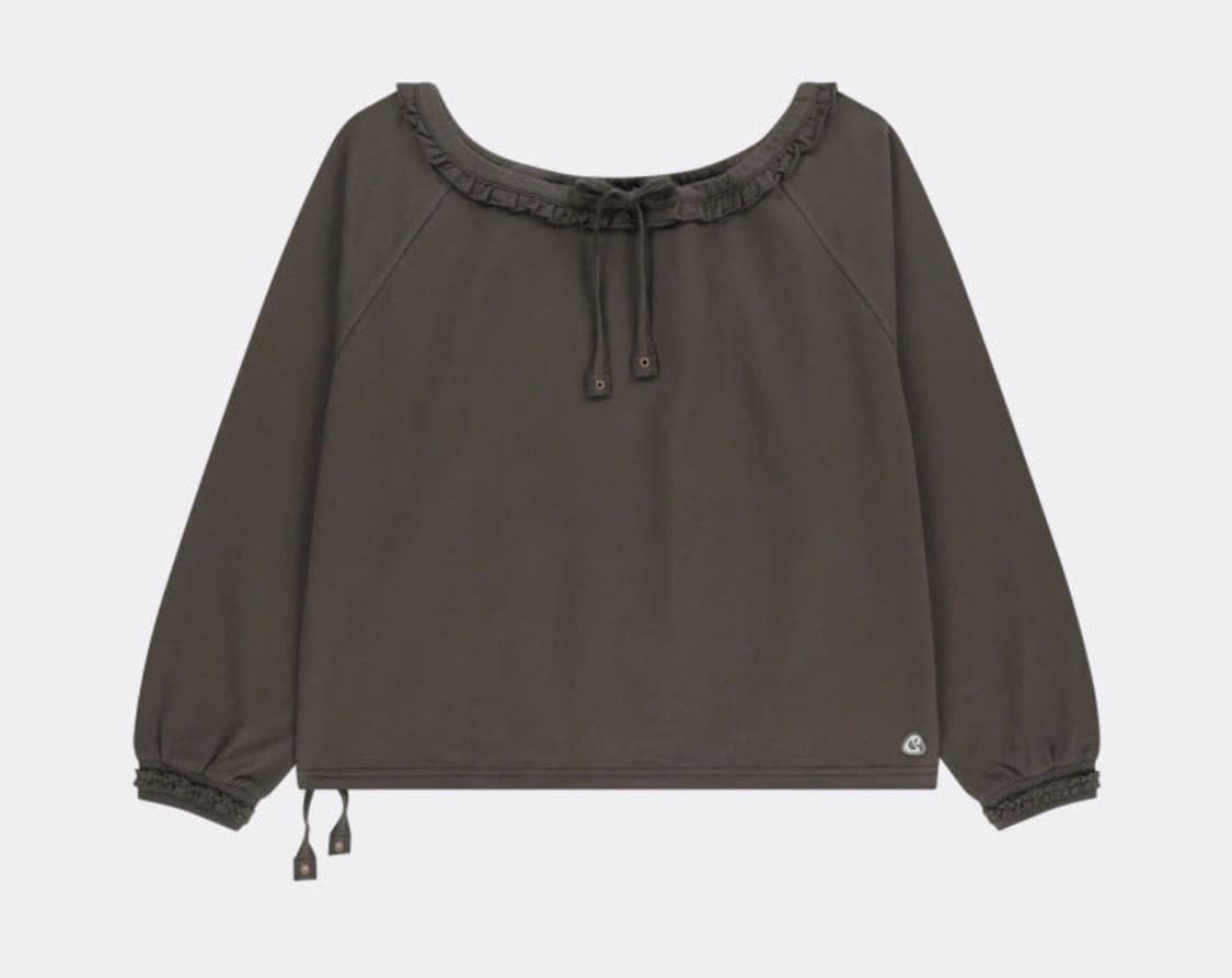 코이세이오 드로우스트링 롱 슬리브 차콜 상품이미지1