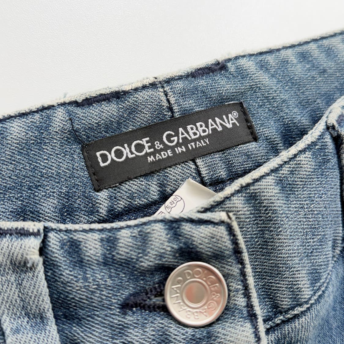 [28] 돌체앤가바나 스트레이트핏 연청 청바지 상품이미지4