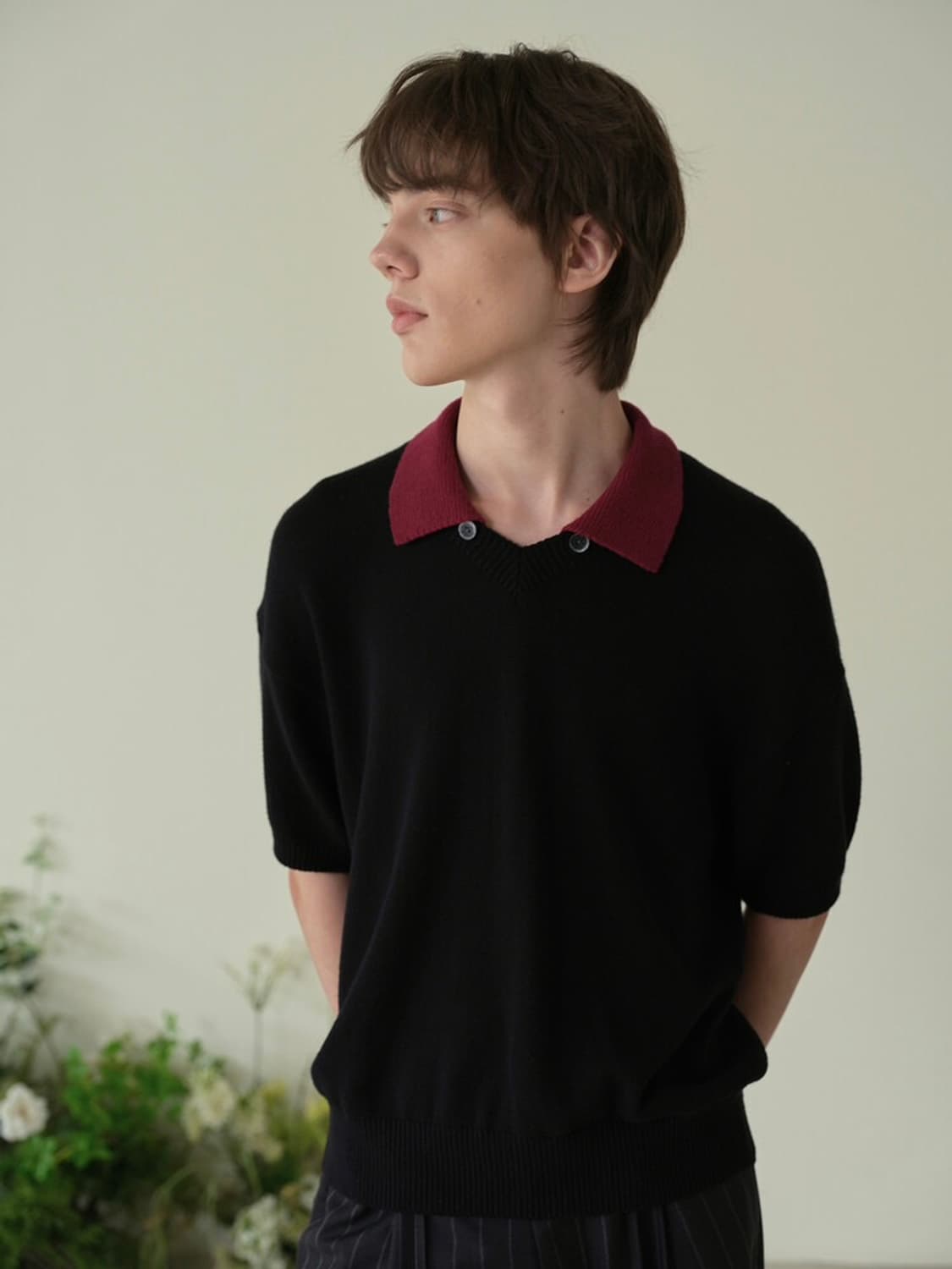 웨이비니스 반팔 니트 상품이미지1