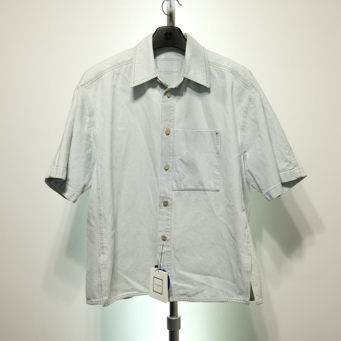 우영미 플라워 데님 반팔 셔츠자켓 상품이미지2