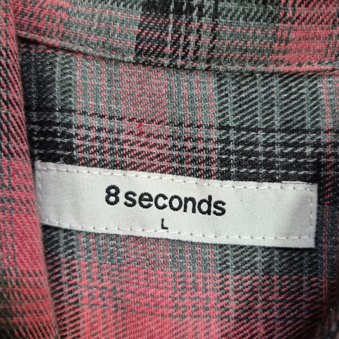 8 seconds 체크 셔츠 L (빨강/검정) 상품이미지2