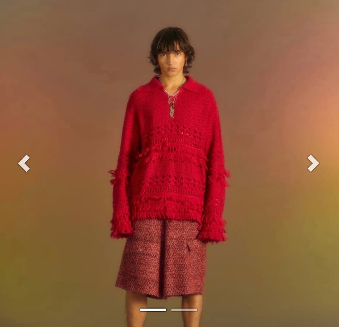 앤더슨벨 / 로슈 웨스턴 레드 마젠타 니트 스웨터  / xl 2xl 상품이미지2