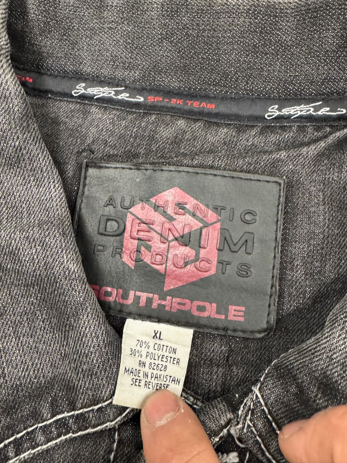 사우스폴 빈티지 흑청 데님자켓 상품이미지4