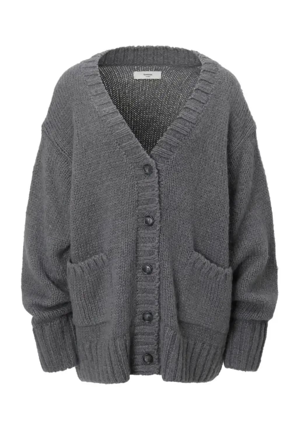 쓰리타임즈 루즈 피넛 가디건 그레이 상품이미지1