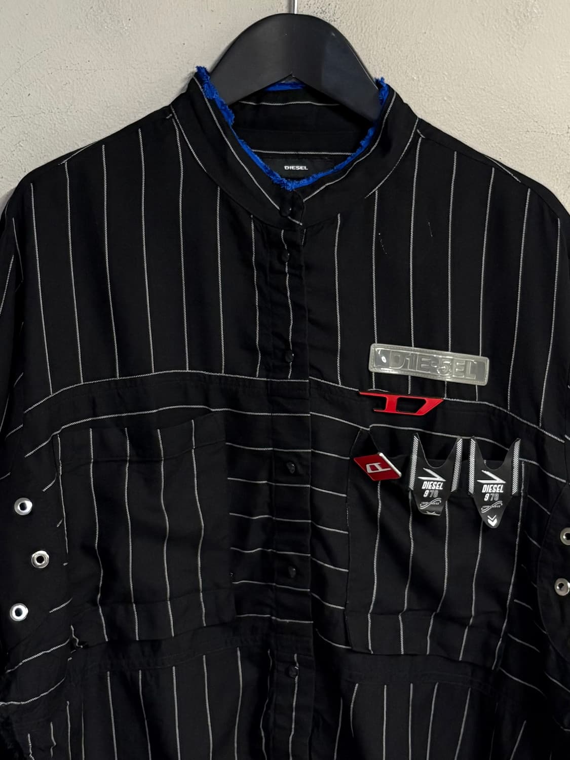 DIESEL deconstructed pinstripe shirt  상품이미지3