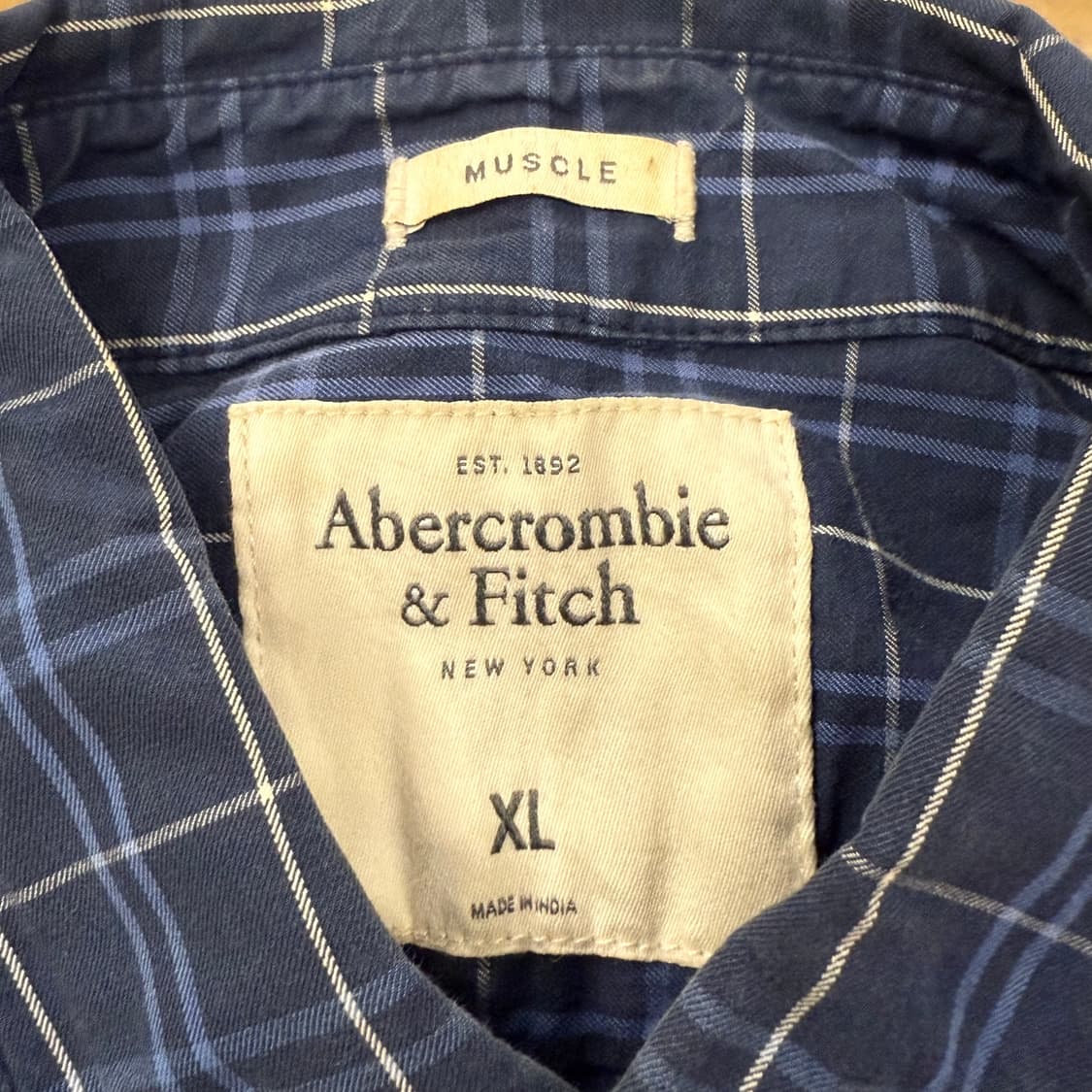 아베크롬비 블루 체크 셔츠 상품이미지5