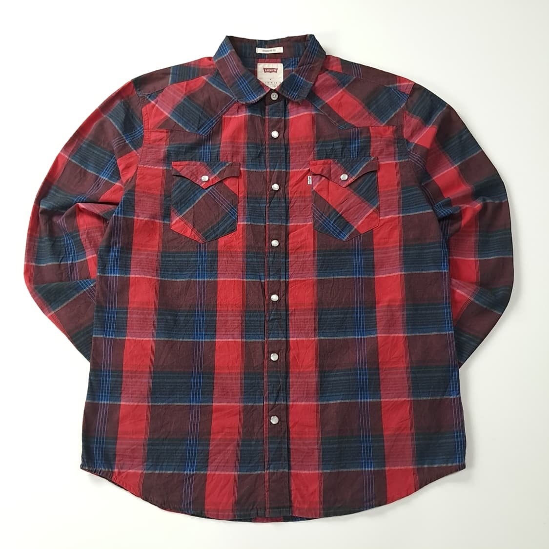 CK431 M 리바이스 화이트탭 웨스턴스냅 체크 셔츠 남방 상품이미지1