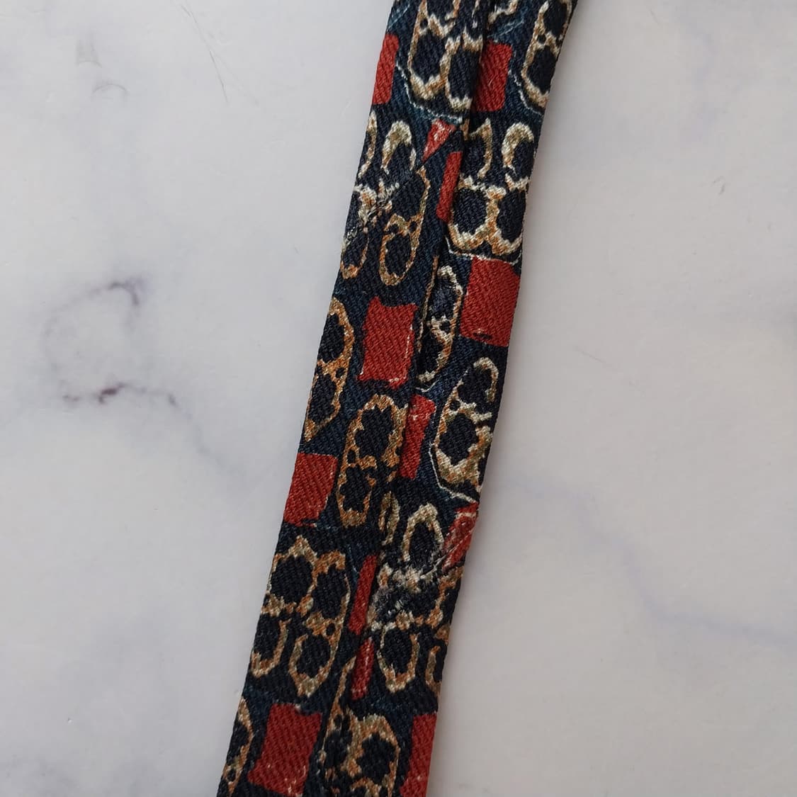 웅가로 실크 블랙 와인 패턴 넥타이 9.7cm A등급 K2531 상품이미지10