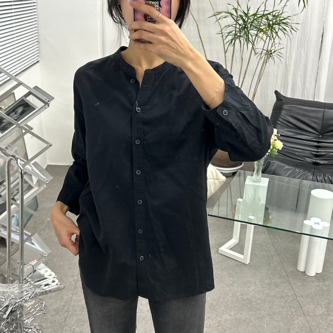 유니클로 블랙 셔츠 새상품 상품이미지2