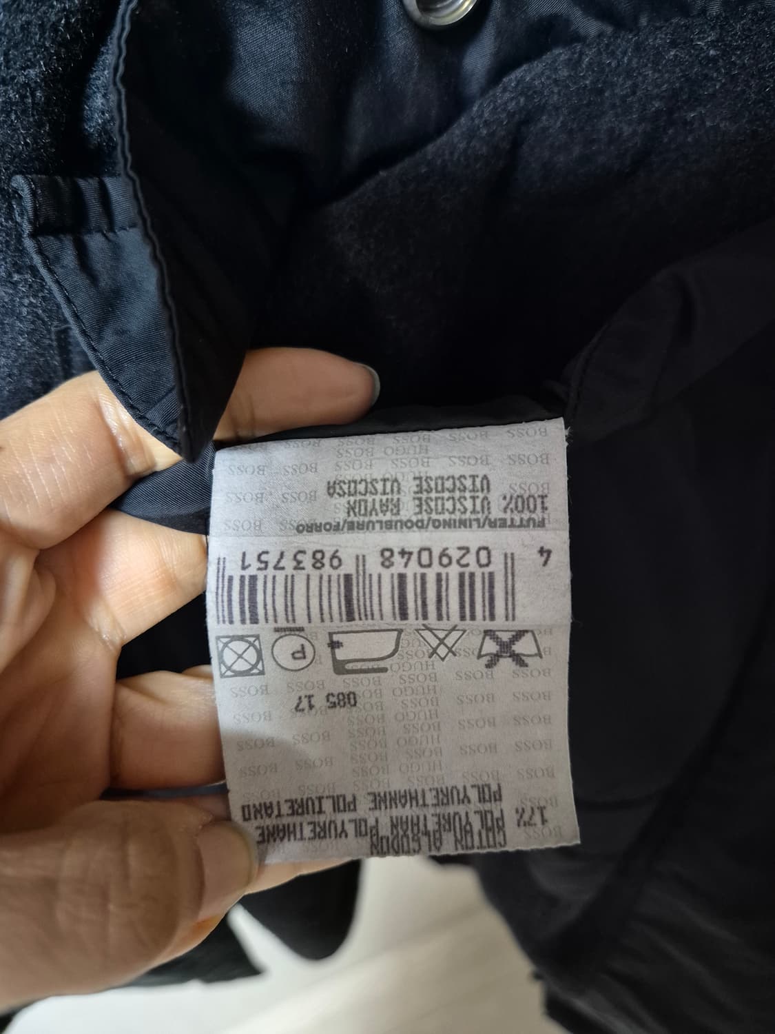 (정품) 휴고보스  BOSS  롱 코트 싱글 코트  46 상품이미지9