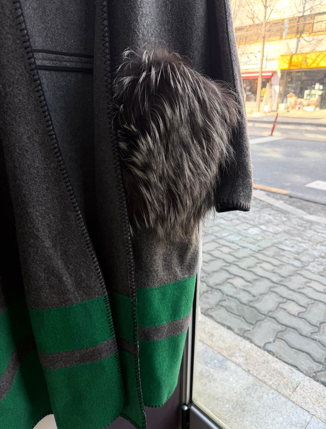 타임 캐시미어 폭스퍼 핸드메이드 롱가디건 자켓 상품이미지5