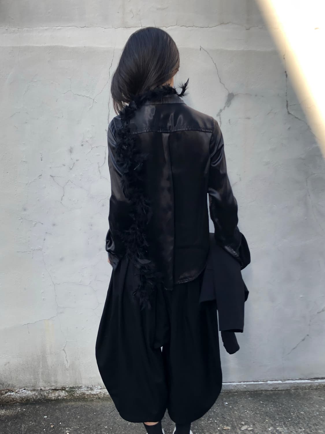 꼼데가르송 블랙 큐프라 셔츠 상품이미지2