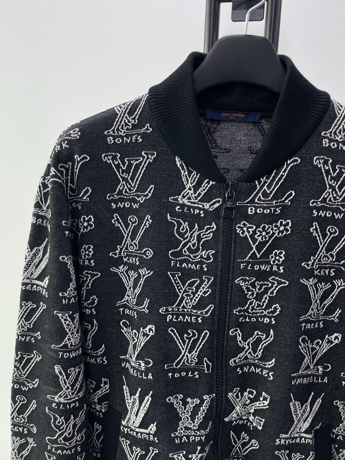 XL / 루이비통 카툰 니트 집업 블루종 상품이미지4