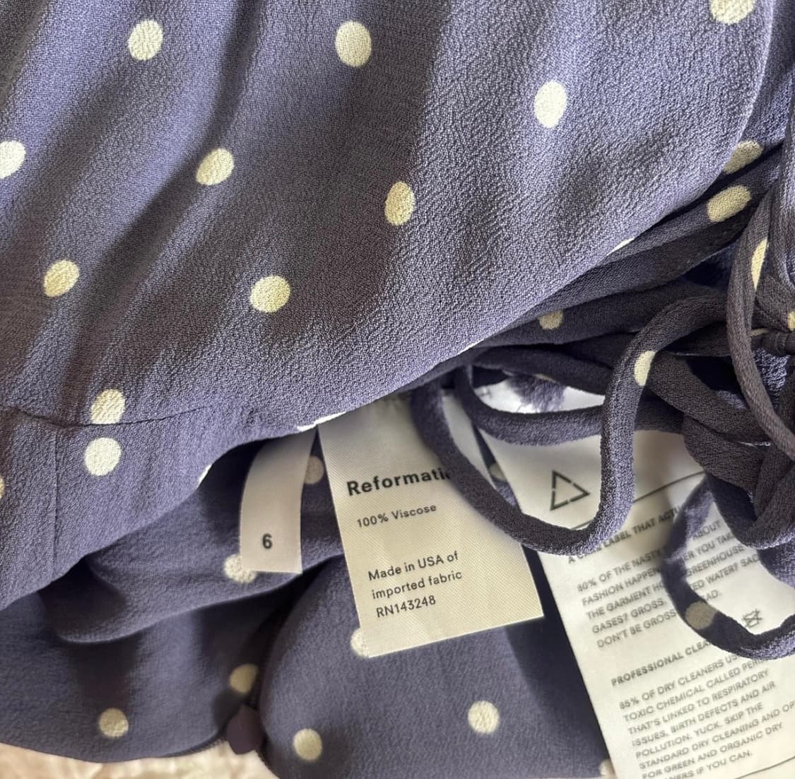 Reformation dot purple dress 퍼플 도트 원피스 상품이미지4