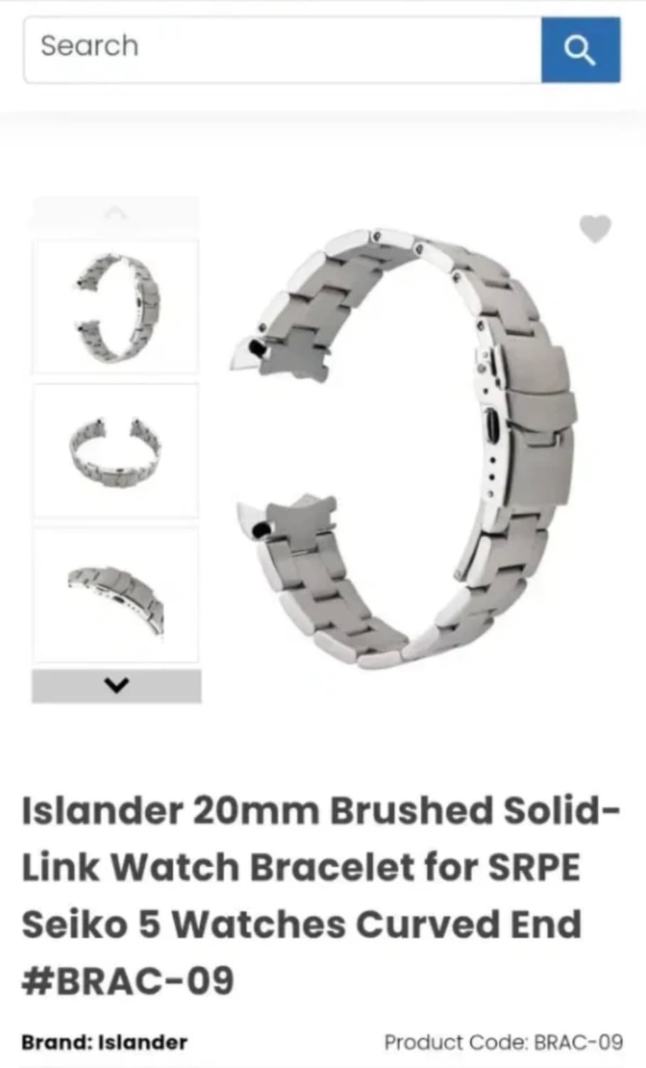 롱아일랜드 20mm 오이스터 브레이슬릿 상품이미지1