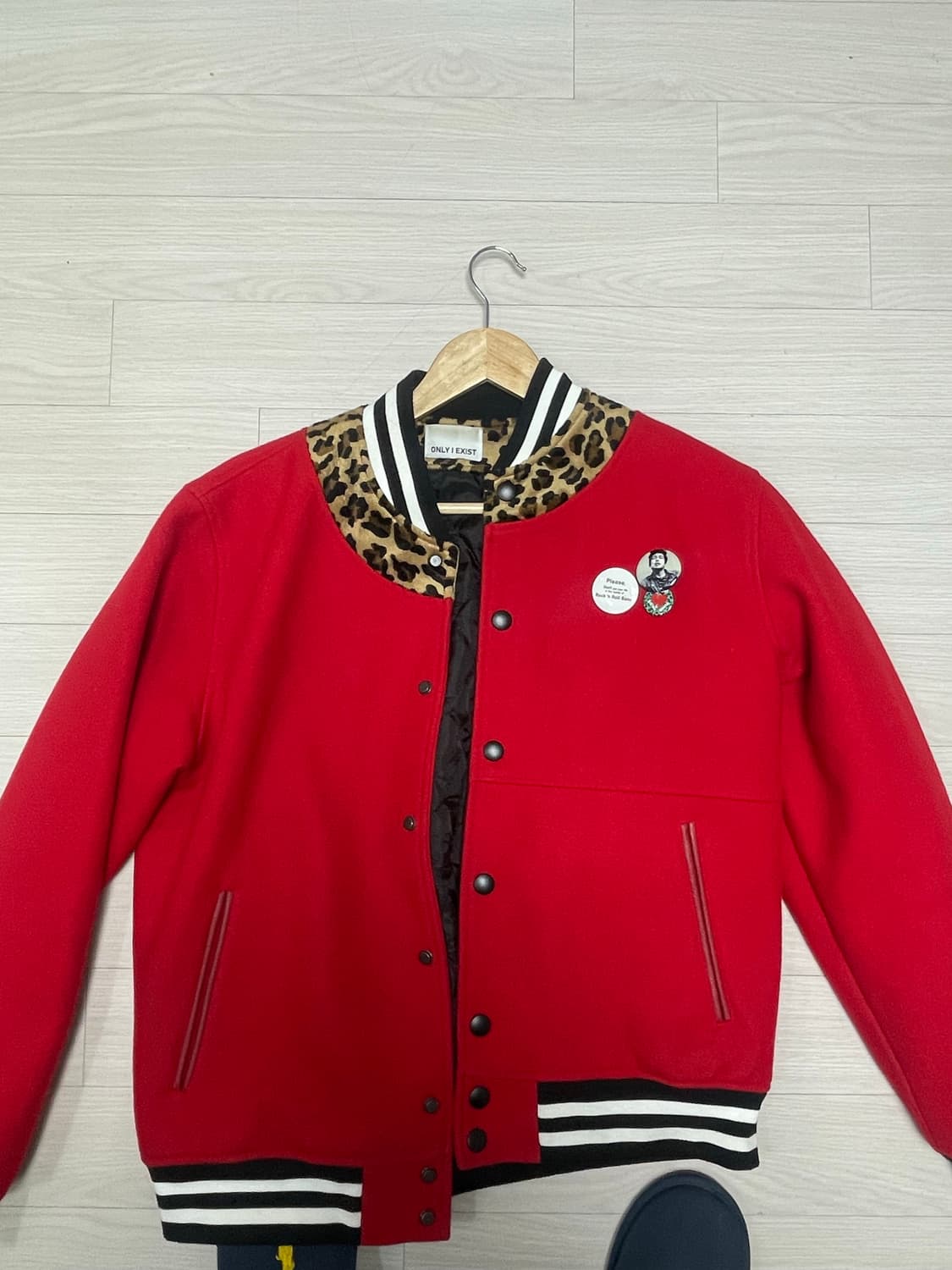 Only i exist 바시티 레드 사이즈 1 상품이미지1